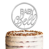 Personalised Baby Shower Acrylic Cake Topper by KreateSquare | Custom Colour Any Name Premium Mirrored Acrylic Finish